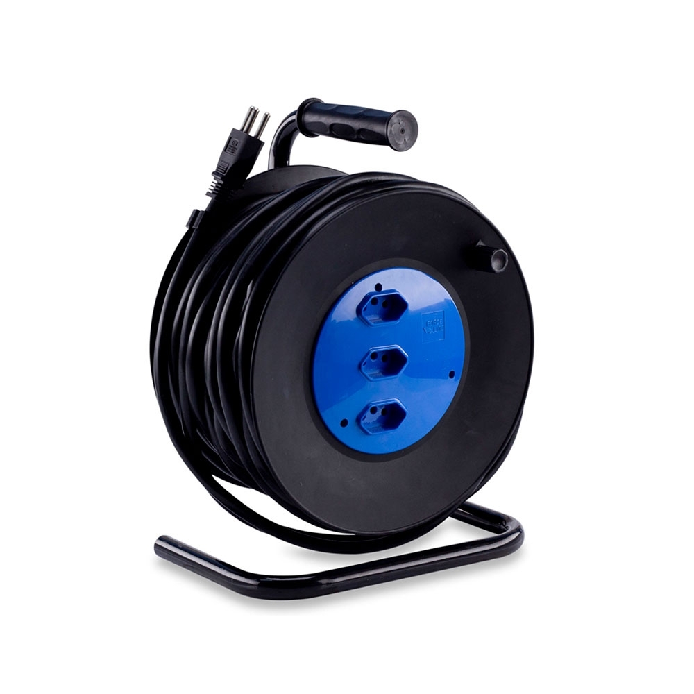 三線　トロピケーション Tropication Extensão Tripolar Carretel 20A 30M 3 Tomadas - Force Line